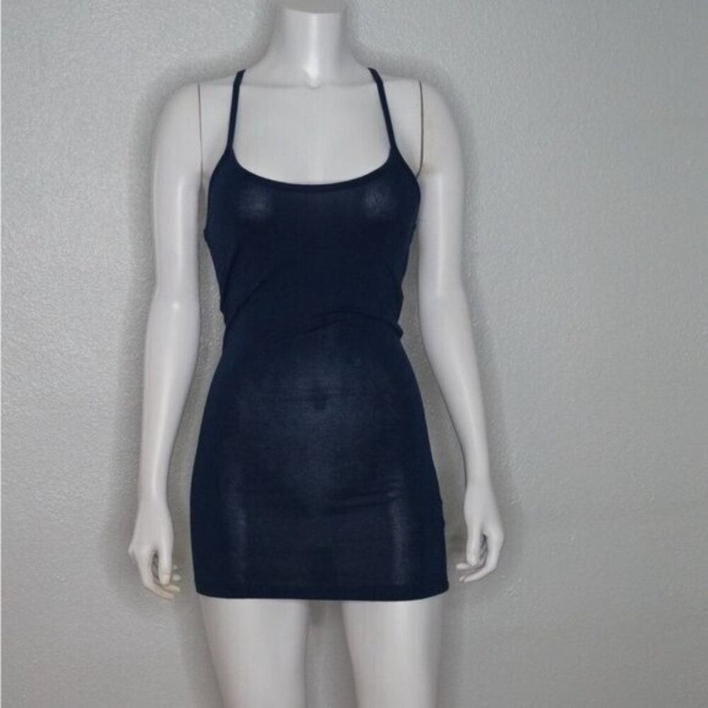 Spark Navy Blue Long Tank/ Mini Dress Size S - Picture 2 of 8